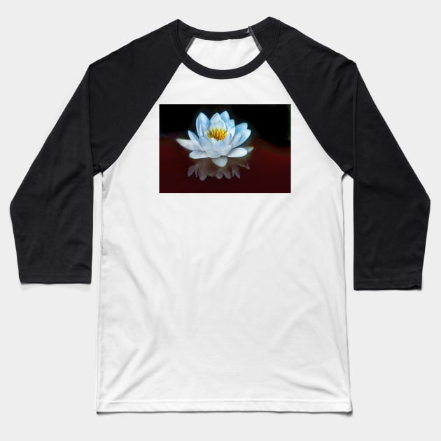 Water Lilly Meditation Baseball T-Shirt by nikongreg